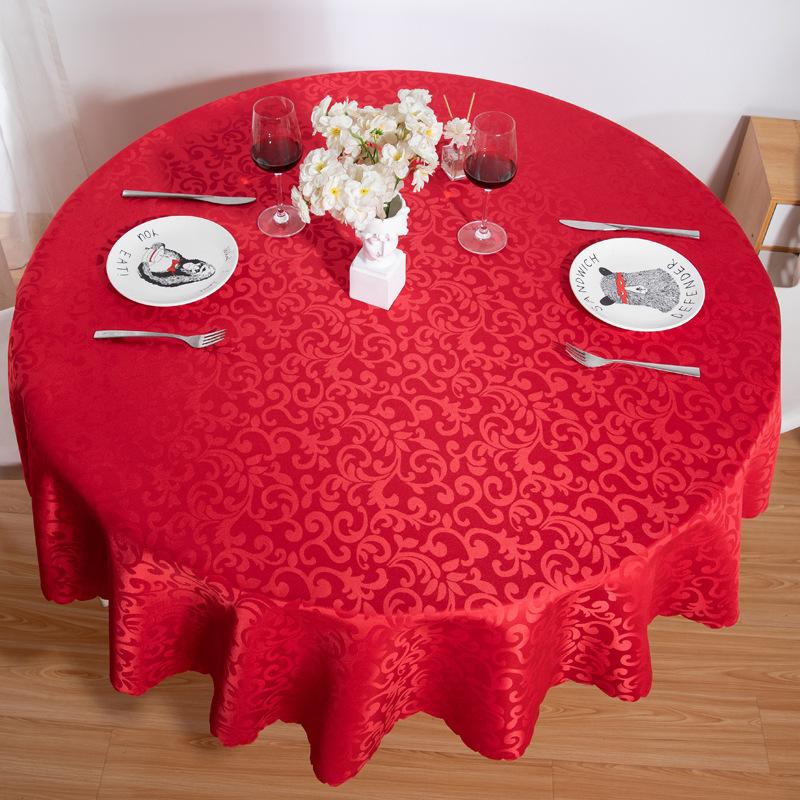 round table cloth tablecloth hotel hotel round table cover large round table tablecloth non-waterproof household restaurant tablecloth fabric details Picture