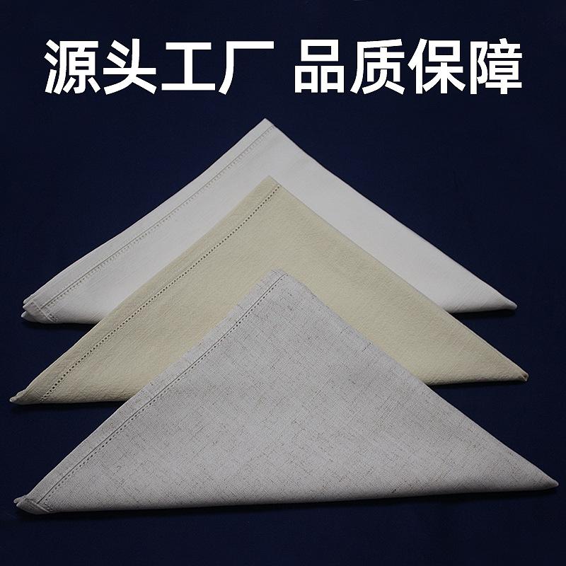 factory hollow-out drawstring hotel napkin cloth restaurant tablecloth napkin cotton cotton and linen waterproof oil-proof round table table cloth details Picture
