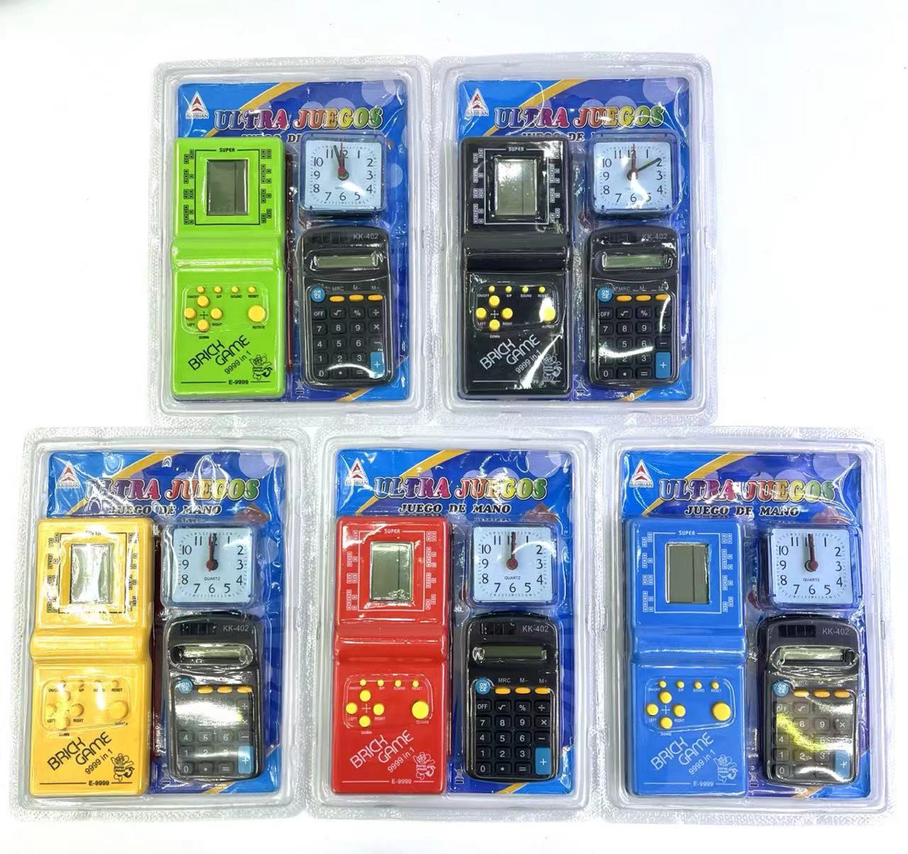 Childhood nostalgia handheld game console 26 Tetris mini-games Clock Portable calculator