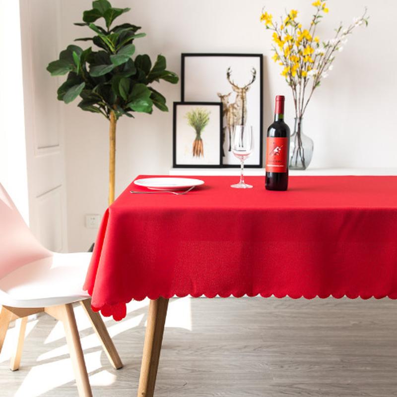 dining table cloth solid color white dining table cloth rectangular polyester meeting cloth rectangular table cloth Specification drawing