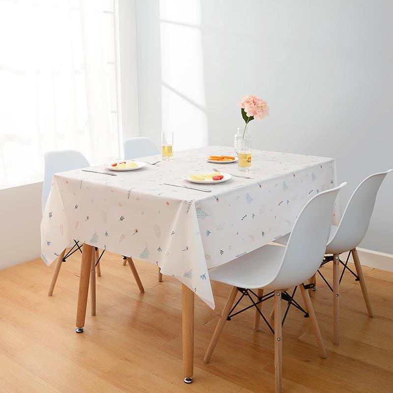 nordic tablecloth fabric waterproof heat proof and oil-proof disposable coffee table table cloth desk ins student tablecloth pvc net red Item Picture