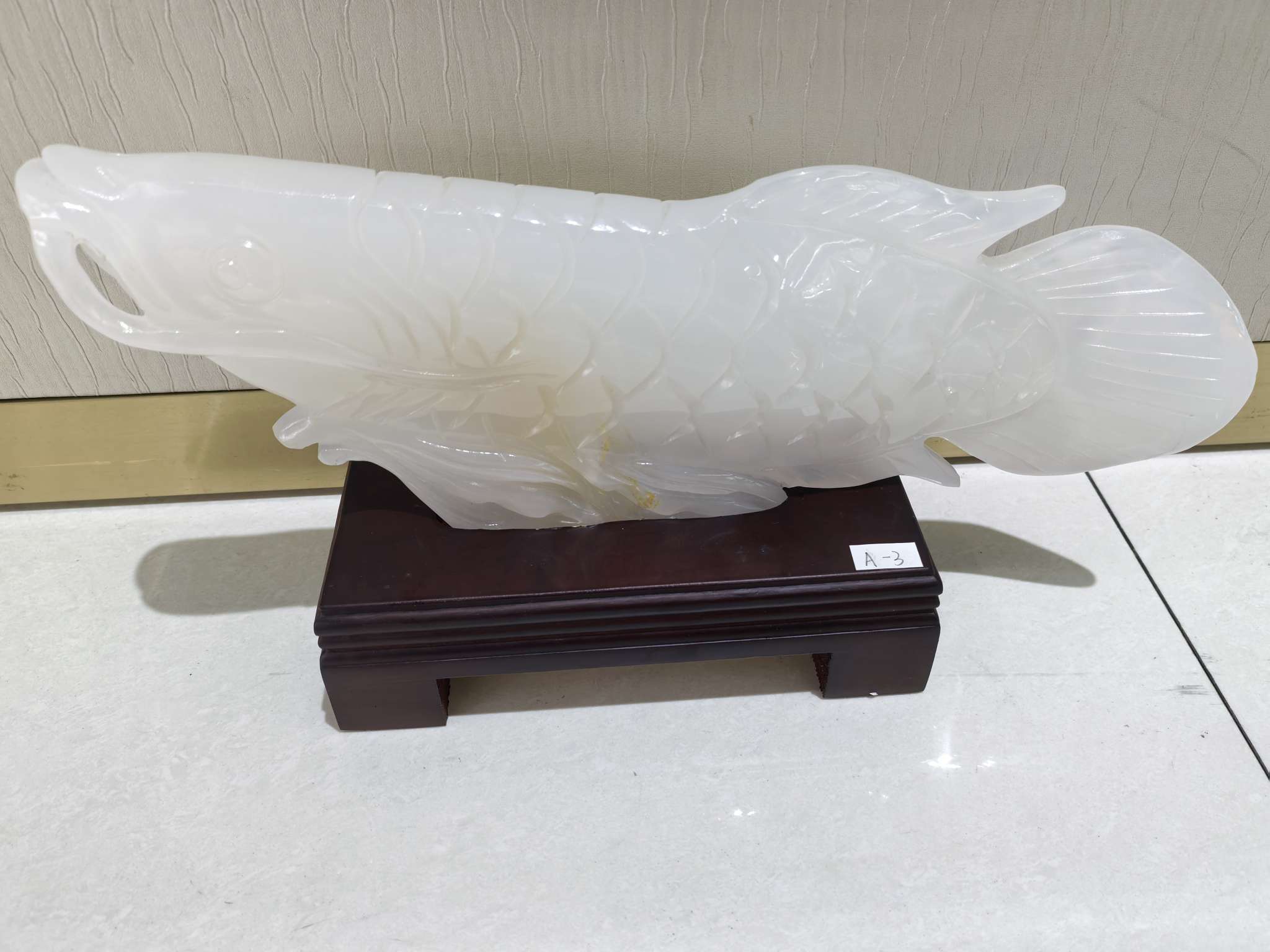 Jade natural cada año hay pescado, pakistán artesanía exquisita regalo decoración decoración decoración creativa hogar sala de estar estética arte colección otros decoración decoración regalo caja de regalo detail image 3