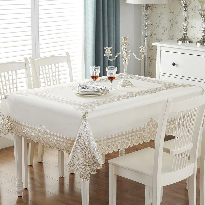 european tablecloth pvc waterproof oil-proof anti-scald disposable table cloth household rectangular light luxury ins style coffee table mat full figure