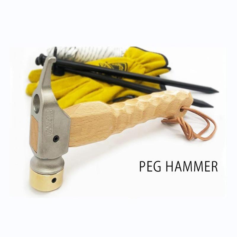 outdoor multi-function tool tent campsite claw hammer canopy pull-out staple camping hammer stainless steel copper hammer details Picture