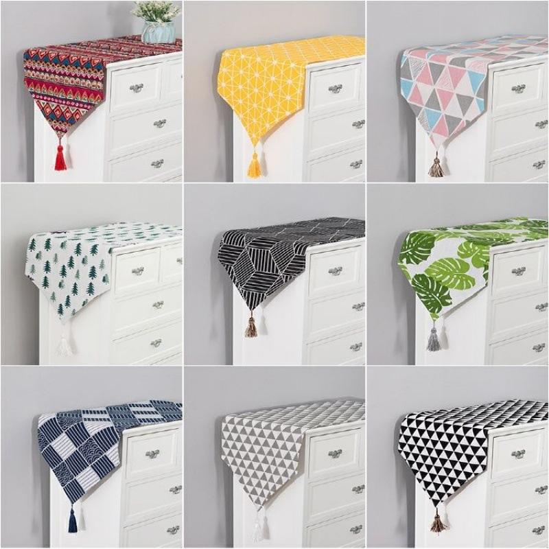table runner simple coffee table cloth long table tea table cloth fabric shoe cabinet cloth cover towel bed flag tail towel independent station cross-border full figure