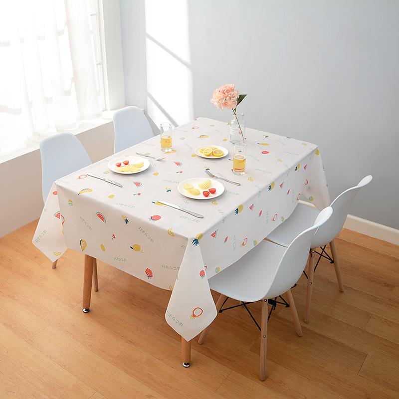 nordic tablecloth fabric waterproof heat proof and oil-proof disposable coffee table table cloth desk ins student tablecloth pvc net red Specification drawing