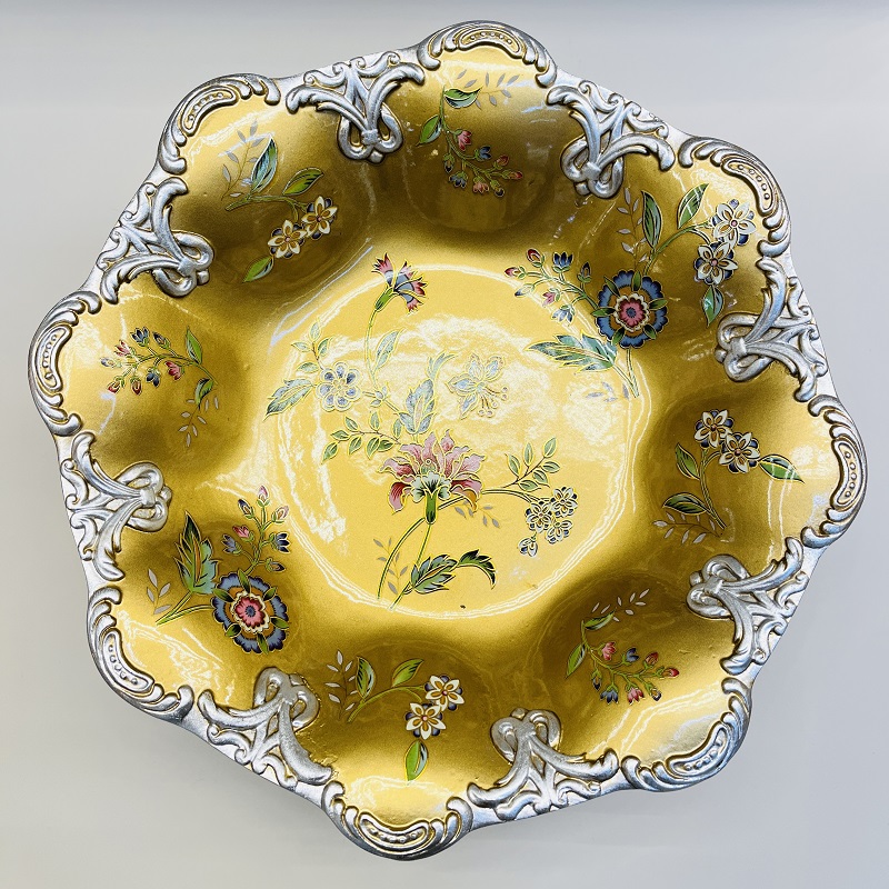 Golden fruit plate, tissue box, vase, high-end home flower arrangement, hotel living room decoration, resin flower arrangement, decoration, home decoration, large vase, TV cabinet decoration, vase, hotel flower vase