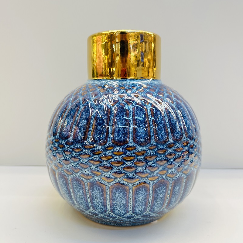 高温窑变陶瓷花瓶高档家居插花摆件酒店客厅装饰品树脂花插摆件陶瓷小花瓶摆件装饰家居摆件电视柜装饰品花瓶装饰花瓶花器摆件装饰