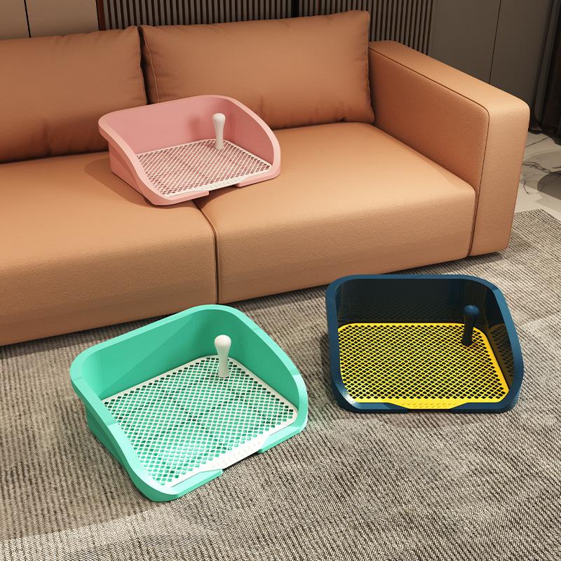 factory wholesale new fence splash-proof dog toilet teddy/french bulldog small dog  litter box urinal thickened pet toilet full figure