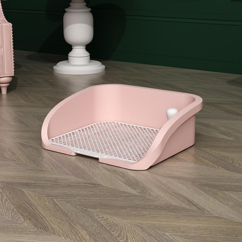 factory wholesale new fence splash-proof dog toilet teddy/french bulldog small dog  litter box urinal thickened pet toilet Specification drawing