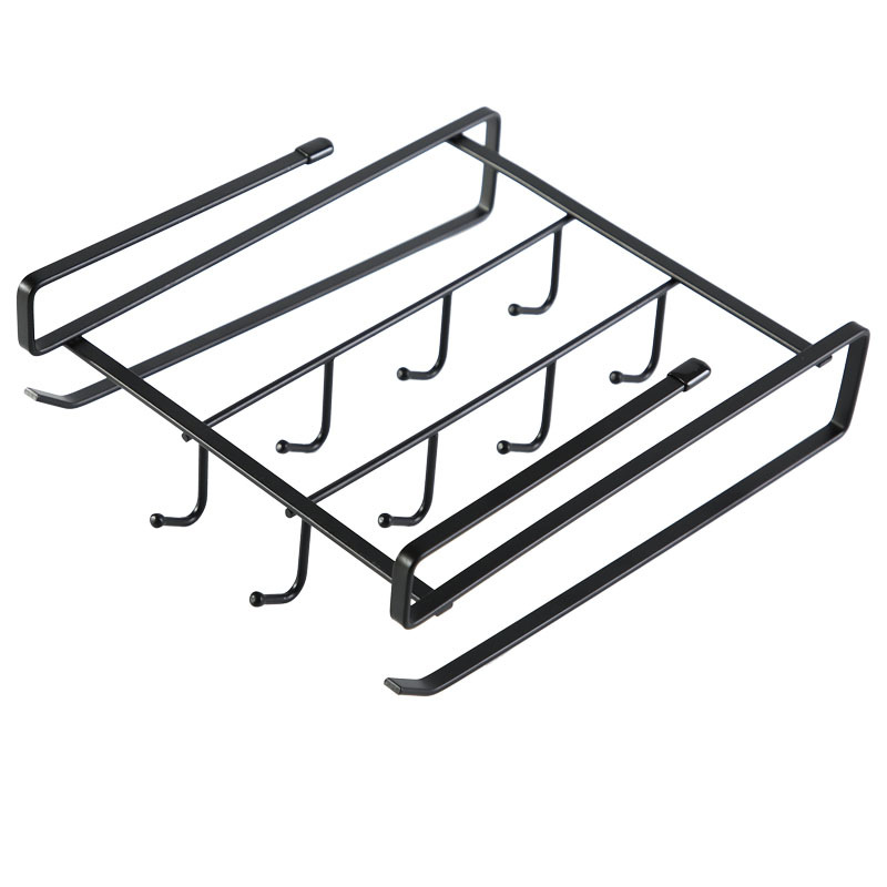 N14-CY-0160 wrought iron cabinet hanging basket, multi-functional kitchenware storage rack, full pot lid and cutting board storage rack Item Picture