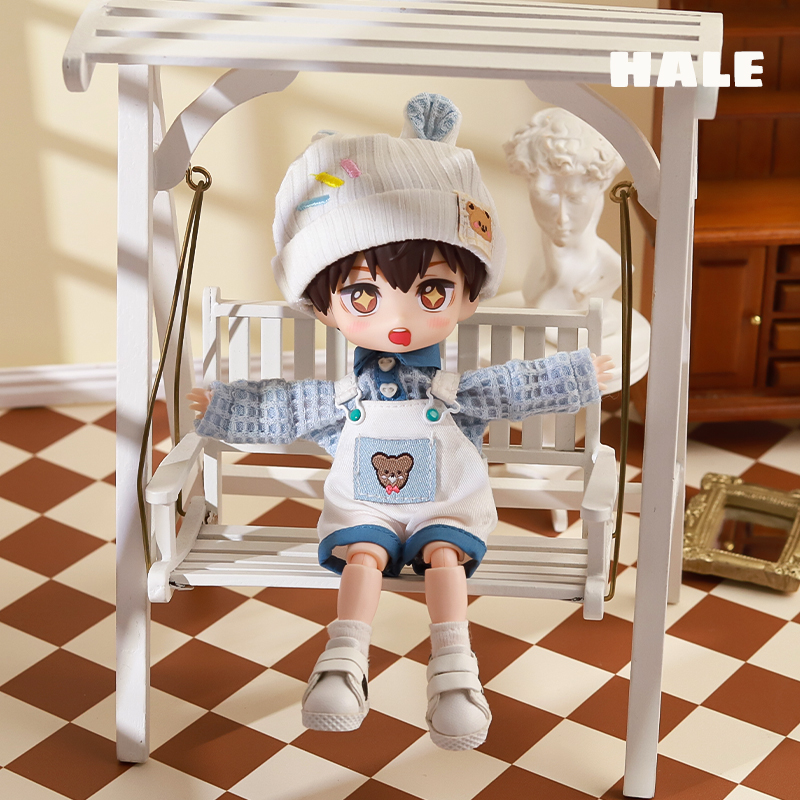 OB11 Blue Bear Overalls and sweater set 12 points for simple wear. BJD doll accessories GSC in stock available for wholesale Specification image