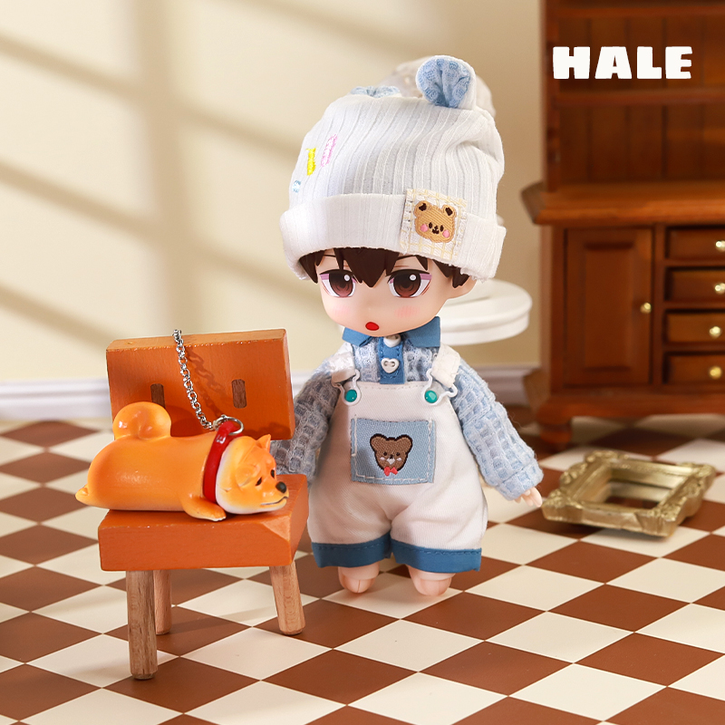 OB11 Blue Bear Overalls and sweater set 12 points for simple wear. BJD doll accessories GSC in stock available for wholesale Application Scenario