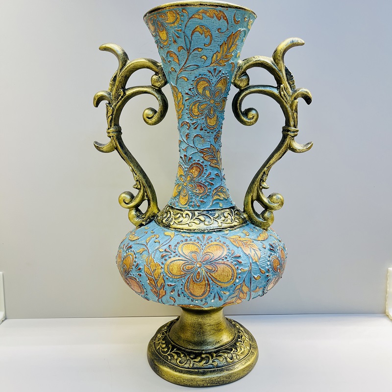 Relief fruit plate, tissue box, vase, high-end home flower arrangement, hotel living room decoration, resin flower arrangement, large vase, home decoration, decorative large vase, TV cabinet decoration, vase, decorative vase, hotel Application Scenario