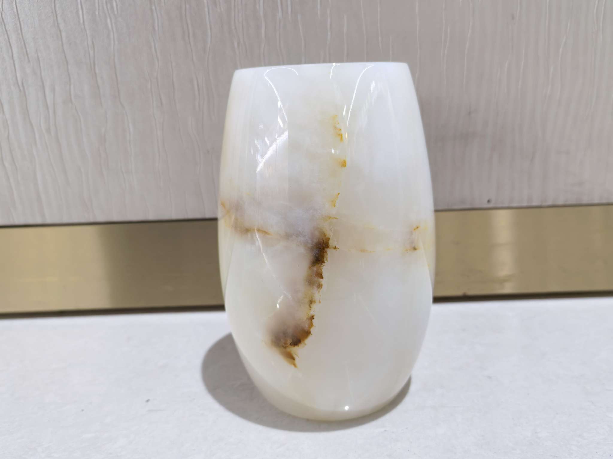 天然玉石笔筒，巴基斯坦精致工艺品礼品装饰摆件 创意家居装饰品 其他艺术品收藏品 适合送礼或自用