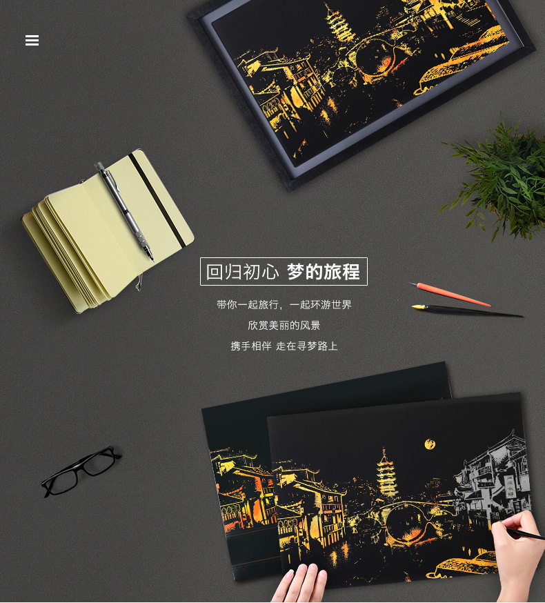 璀璨都市Bright city城市夜景刮刮画详情1