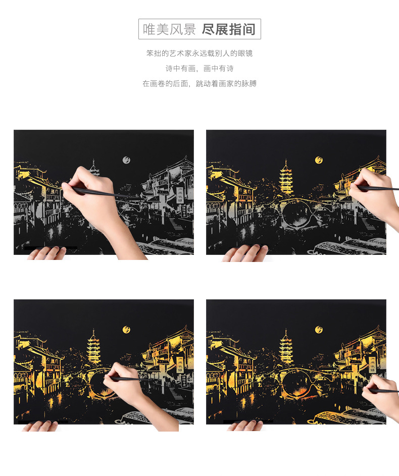 璀璨都市Bright city城市夜景刮刮画详情8