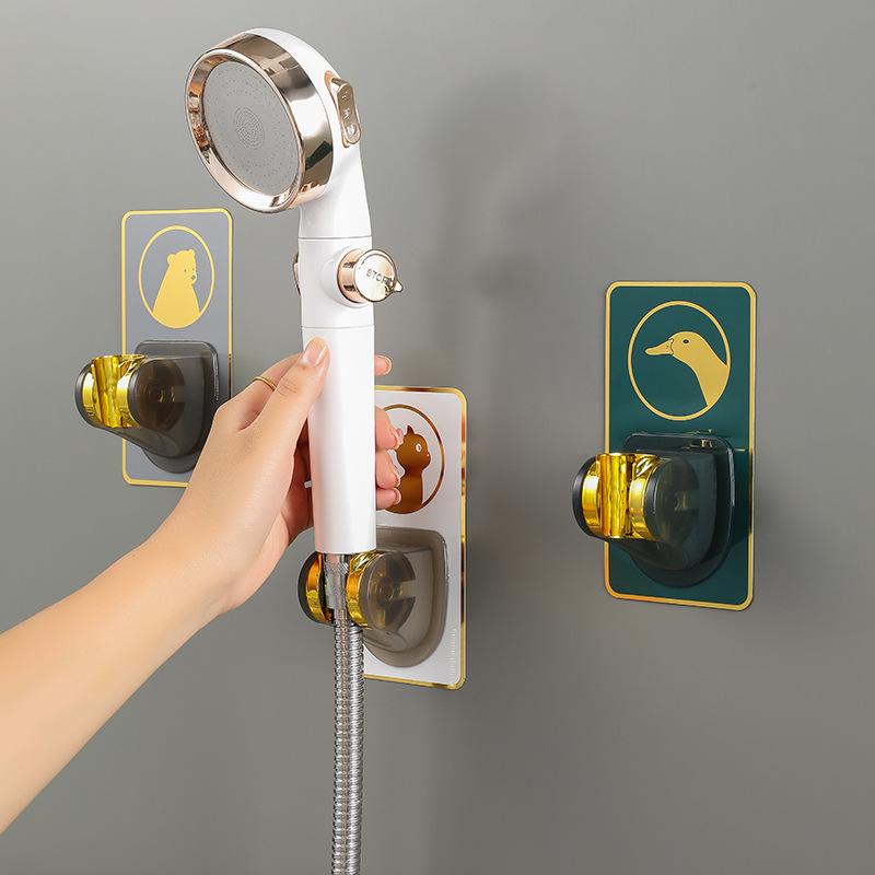shower bracket punch-free bathroom adjustable nozzle hanging seat children shower shower rain lotus fixed wall base