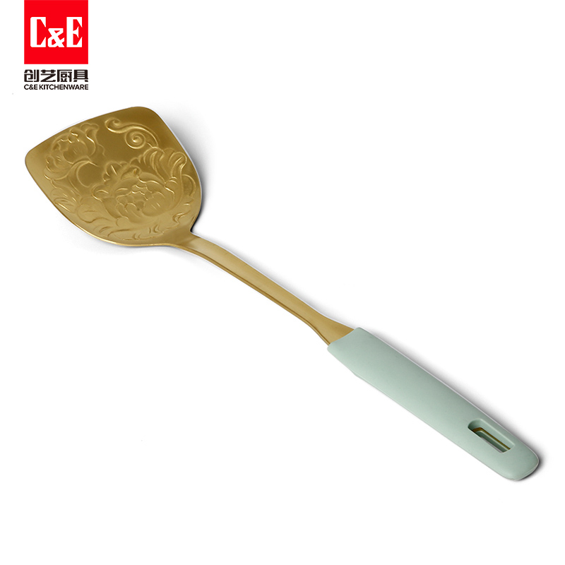 C&E Creative stainless Steel spatulas and spoons, new light luxury soup spoons, cooking spatulas, kitchenware for home use Specification image