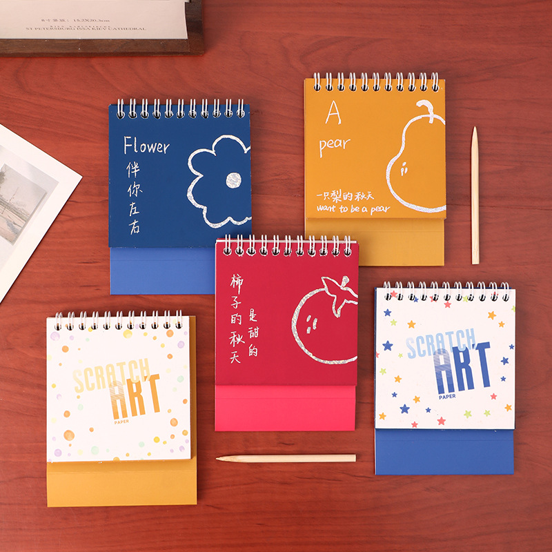 Laser standing scratch-off book for children, diy scratch-off drawing, fun and portable scratch-off book for kindergarten art details Picture