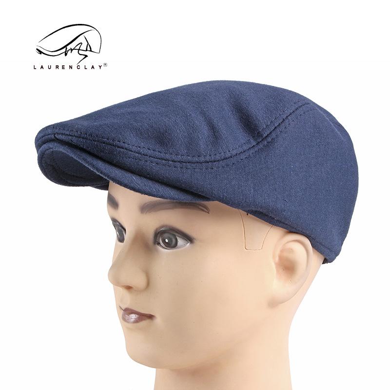 men's beret simple light board peaked cap solid color knitted hat spring and autumn korean style advance hats women's british retro details Picture
