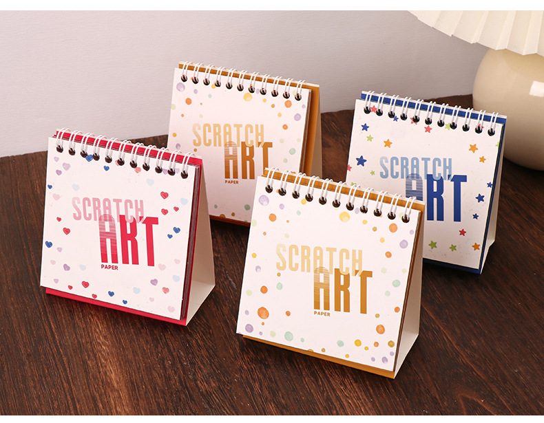 Laser standing scratch-off book for children, diy scratch-off drawing, fun and portable scratch-off book for kindergarten art pic 9