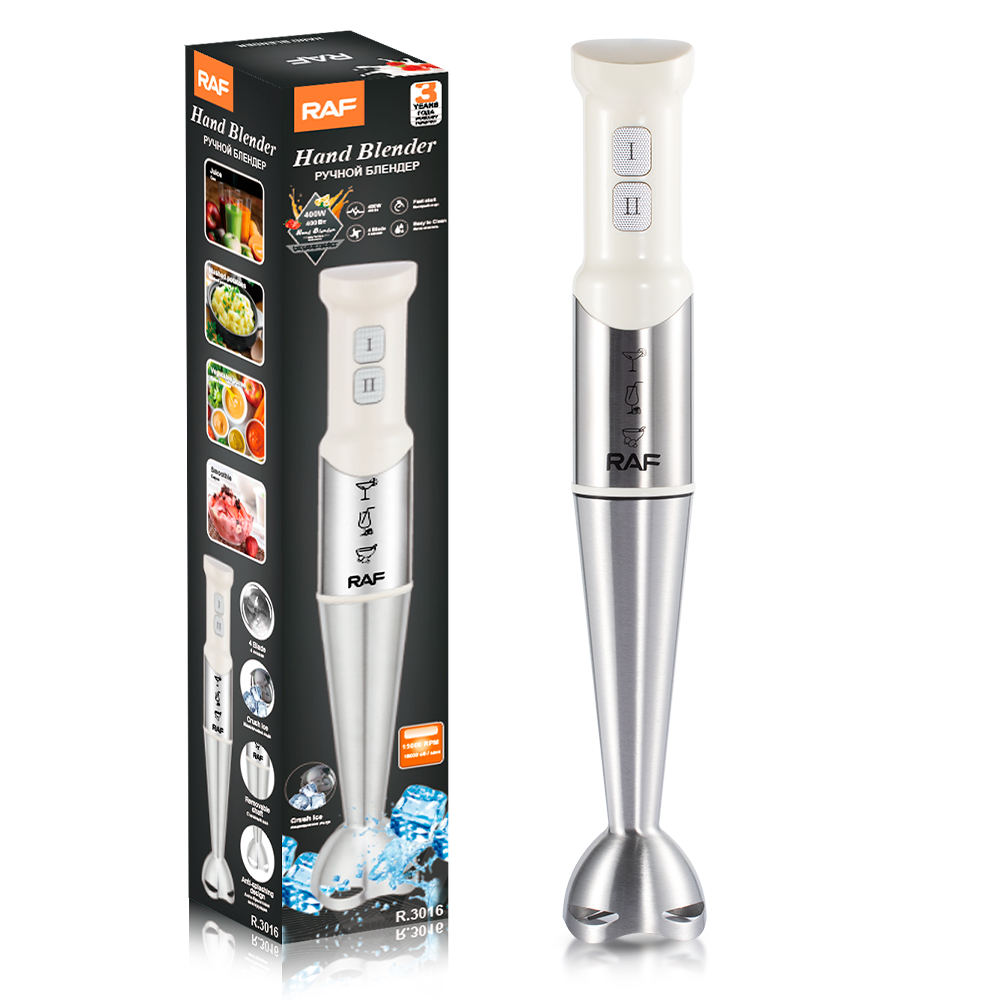 RAF European Standard cross-border portable household kitchen blender, handheld electric stainless steel cooking stick blender R.3016 details Picture