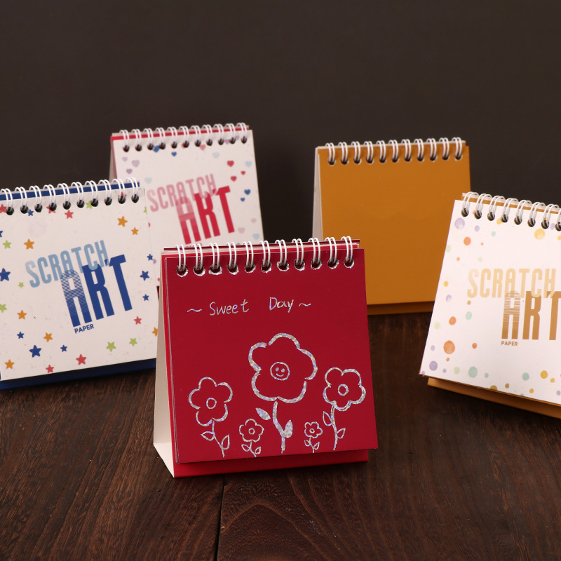 Laser standing scratch-off book for children, diy scratch-off drawing, fun and portable scratch-off book for kindergarten art Specification image