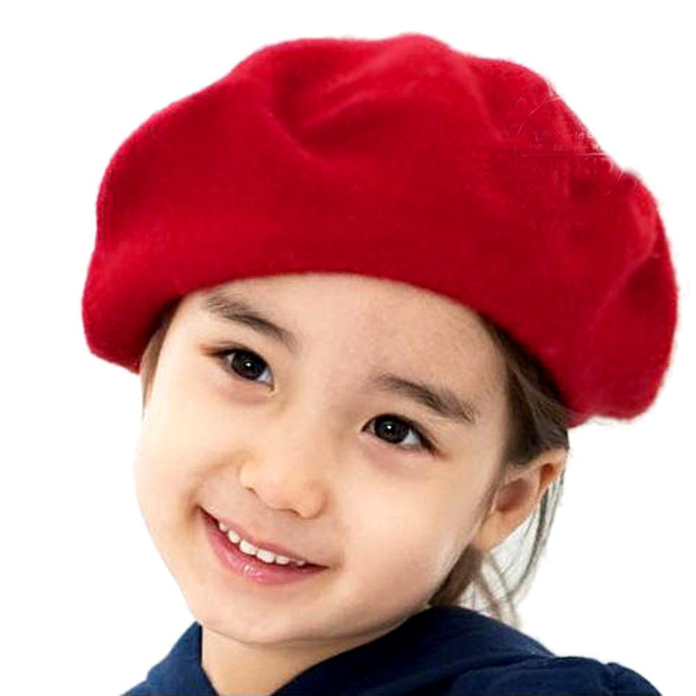2019 new korean style cross-border children's beret fashion simple princess hat four seasons children's hat one piece dropshipping full figure