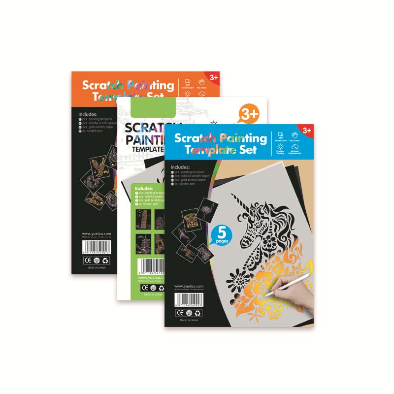 Stack scratch paper set A4 animales arquitectura diy mano scratch pintura Item Picture