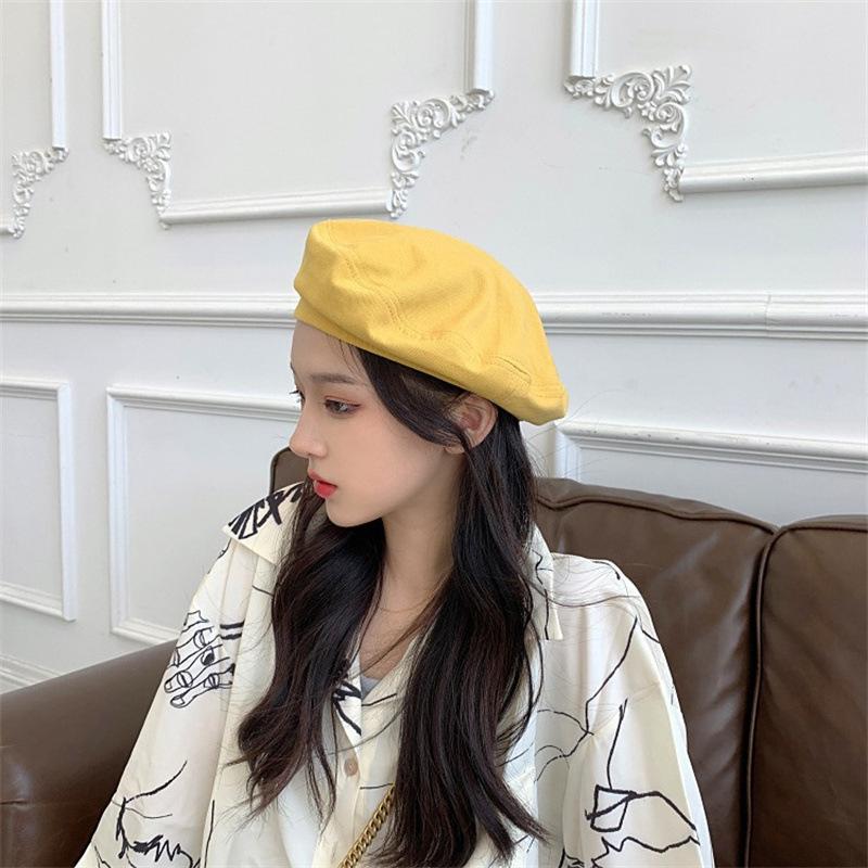 spring and summer new style beret women's fashion all-match personality beret niche breathable street art painter cap details Picture