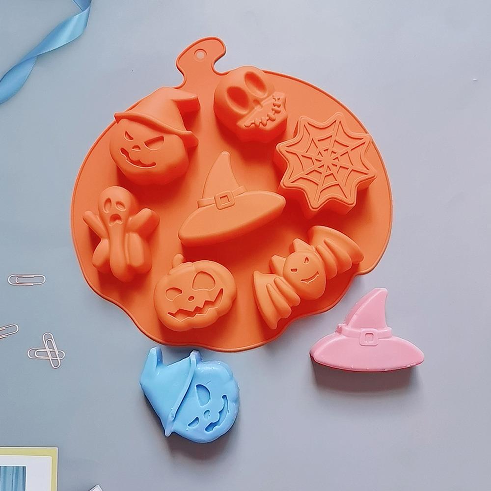 7连万圣节蛛网541巧克力饼干模蛋糕模具雪糕糖果硅胶模具