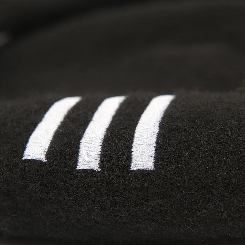 autumn and winter women's fashion japanese and korean street portrait letter embroidery beret striped pattern fashion black beret Application Scenario