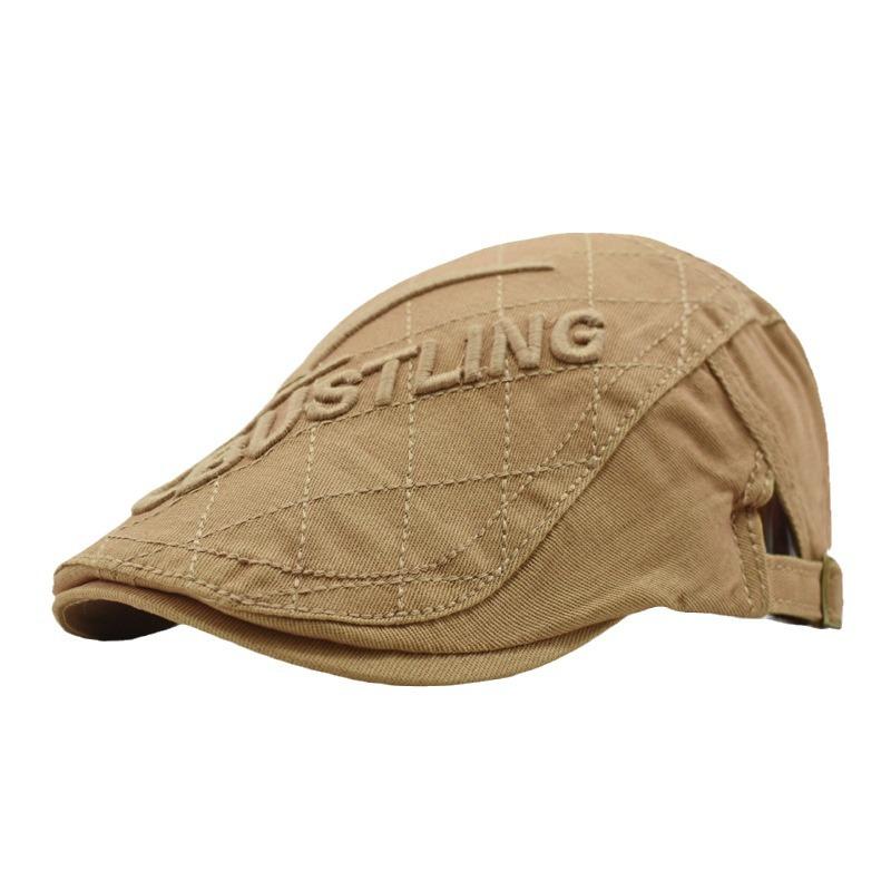 South Korea Fashion Street All-Match Advance Hats Men's Embroidery Letter Beret Women's Sun Protection Casual British Fashion Brand Hat Item Picture