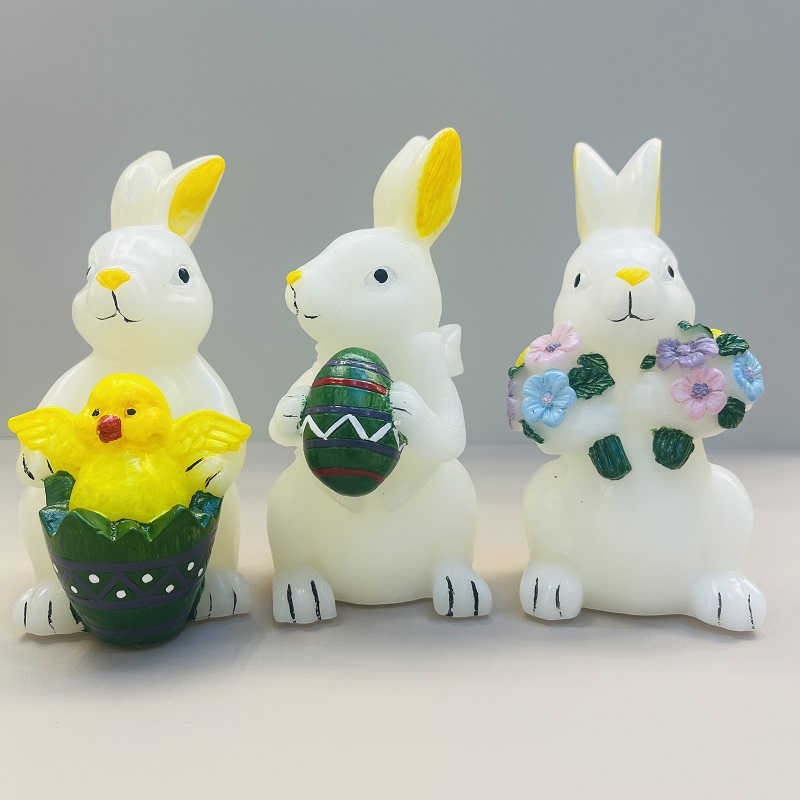 Huevos de conejo de pascua velas electrónicas LED banquete de boda decoración de la fiesta fiesta de navidad arreglo de cumpleaños velas perfumadas velas cilíndricas velas finas mechas velas electrónicas velas de navidad candles