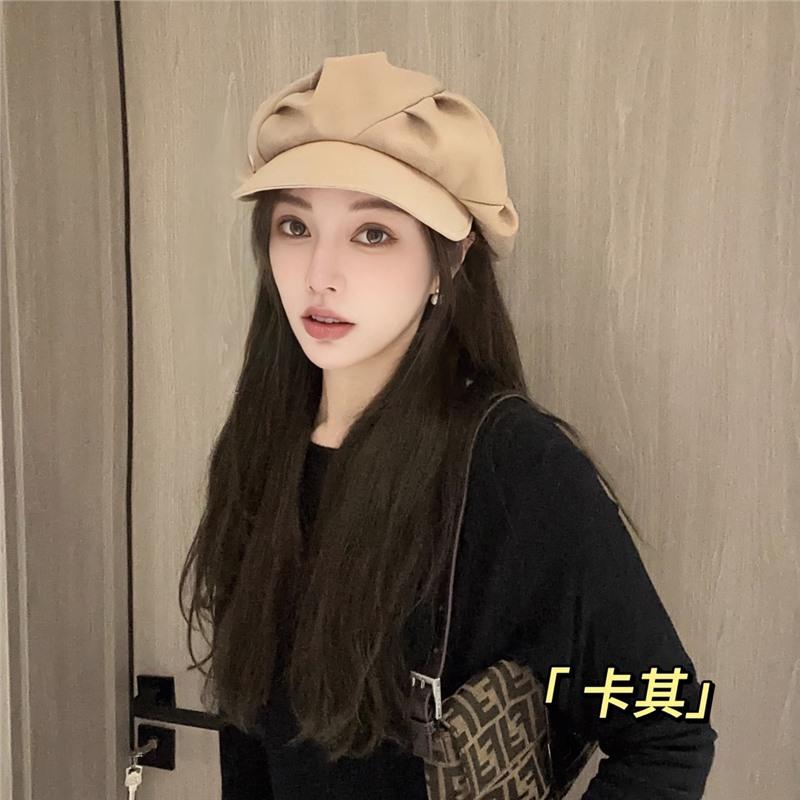 counter quality show face a little cloud octagonal cap female miumiu bag face painter cap casual korean style plain face beret Specification drawing