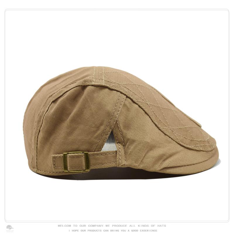 South Korea Fashion Street All-Match Advance Hats Men's Embroidery Letter Beret Women's Sun Protection Casual British Fashion Brand Hat details Picture