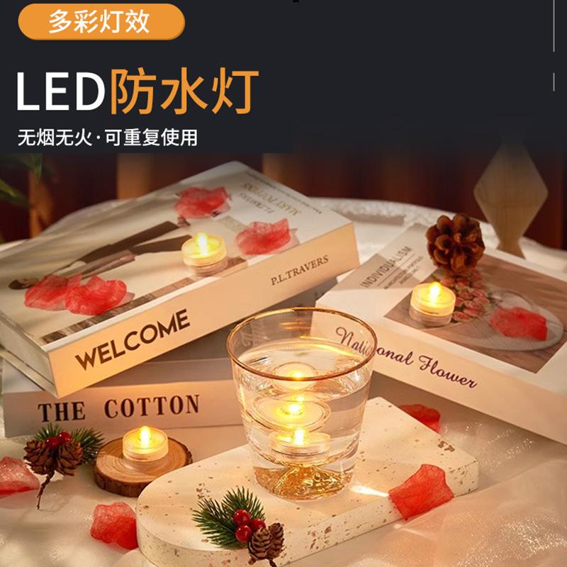 Led Waterproof Candle Light Aquarium Fish Tank Douyu Light Luminous Diving Light Decorative Atmosphere Electronic Candle Submerged Light details Picture