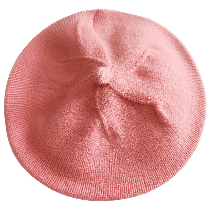 baby hat spring and autumn baby girl beret infant woolen cap autumn and winter children painter cap knitted hat Item Picture