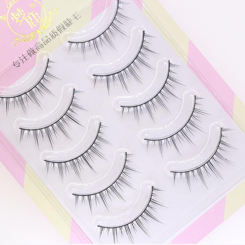 Menglu R-7 False Eyelashes Female Natural Type a Fairy Hair Hard Stem Black Stem Can Support Double Eyelid Whole Piece of Little Devil Application Scenario