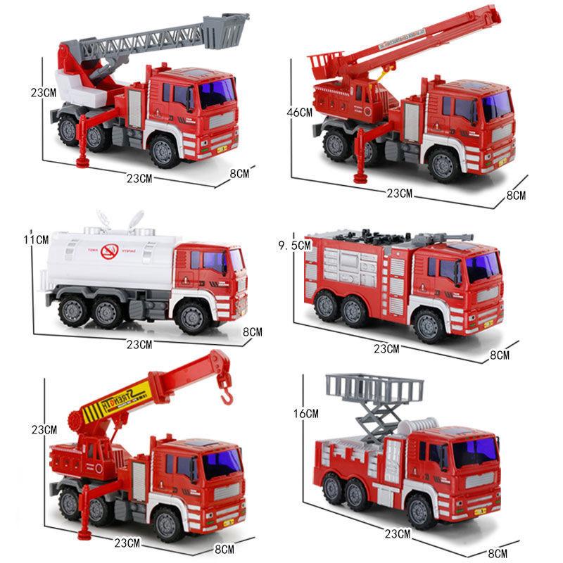 children's fire truck toy model super large simulation inertia engineering vehicle suit gift box stall boy car wholesale Item Picture