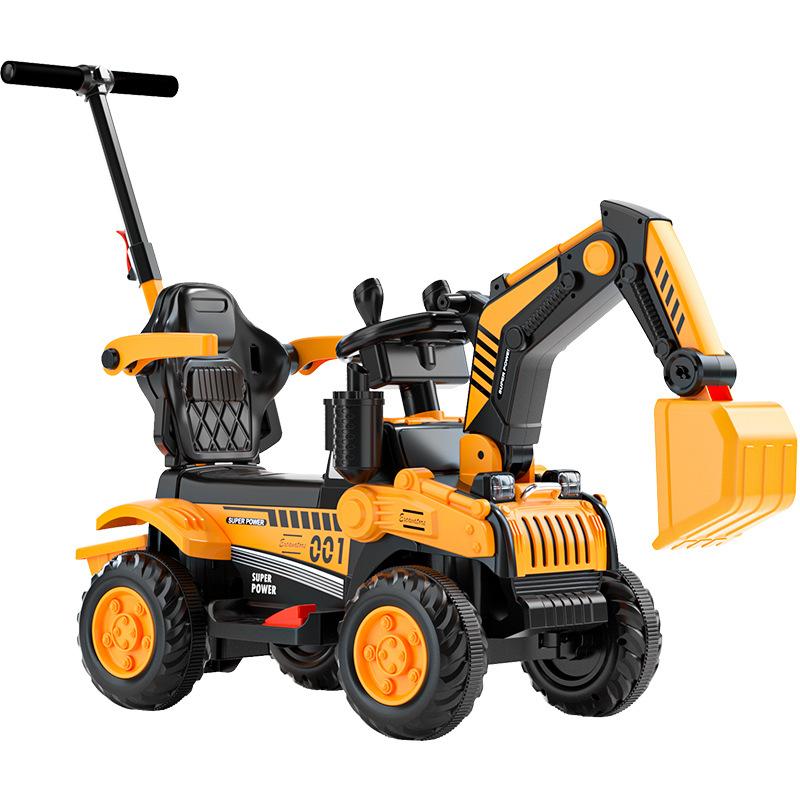 Children's Electric Excavator Engineering Vehicle Boy and Girl Baby Portable Remote Control Spray Hand Push Toy Car Item Picture