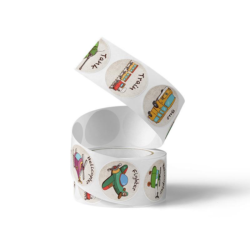 children's educational airplane car toy cartoon sticker amazon cross-border supply sticker label paper wholesale Item Picture