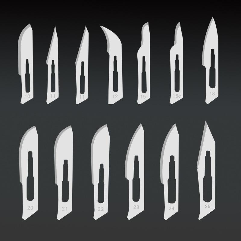 foreign trade export carbon steel surgical blade 10.11.12.15.20.21.22.23 double eyelid surgical blade details Picture