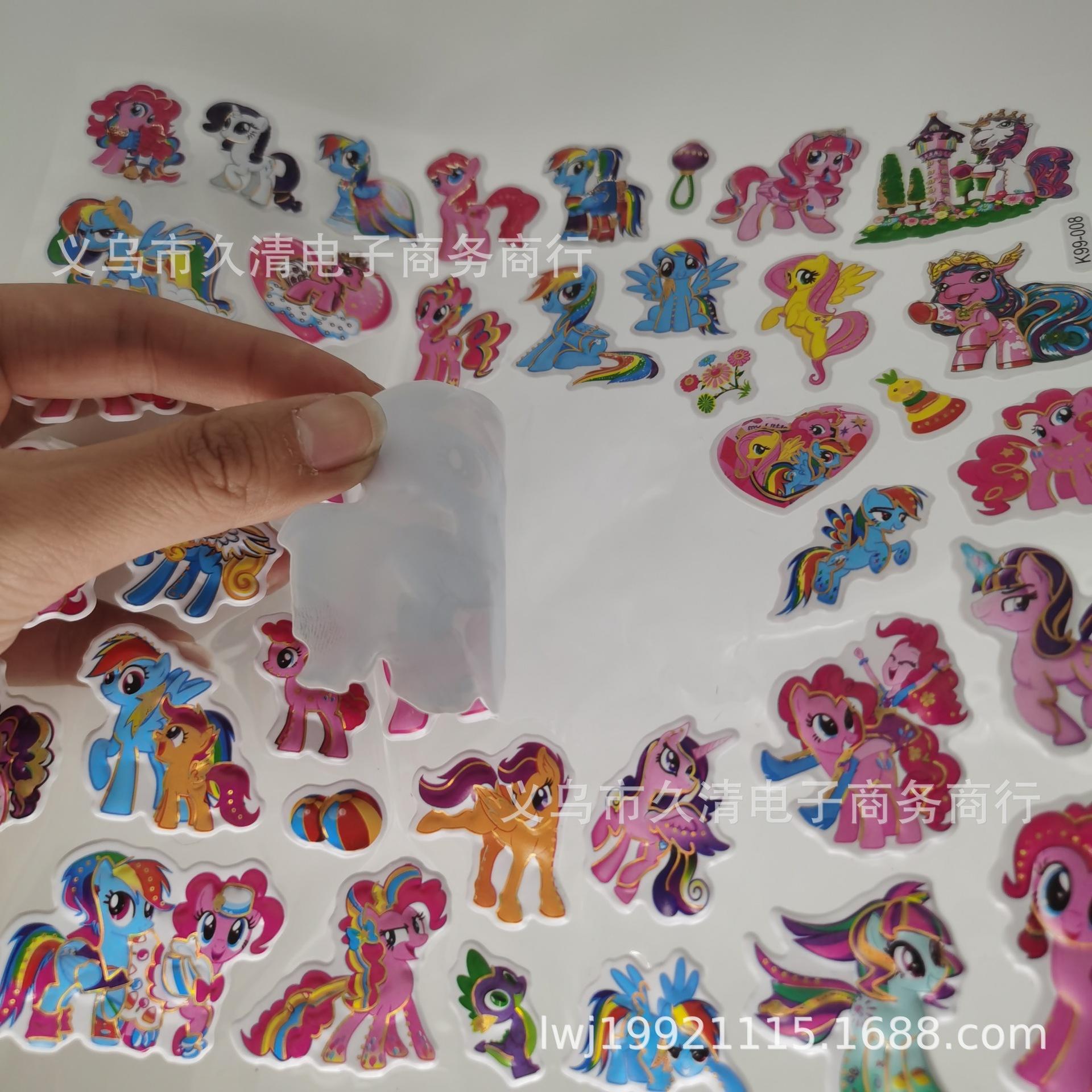 k99 children's gilding bubble sticker large dress-up cartoon stickers painting stickers children's praise three-dimensional gold foil stickers Item Picture