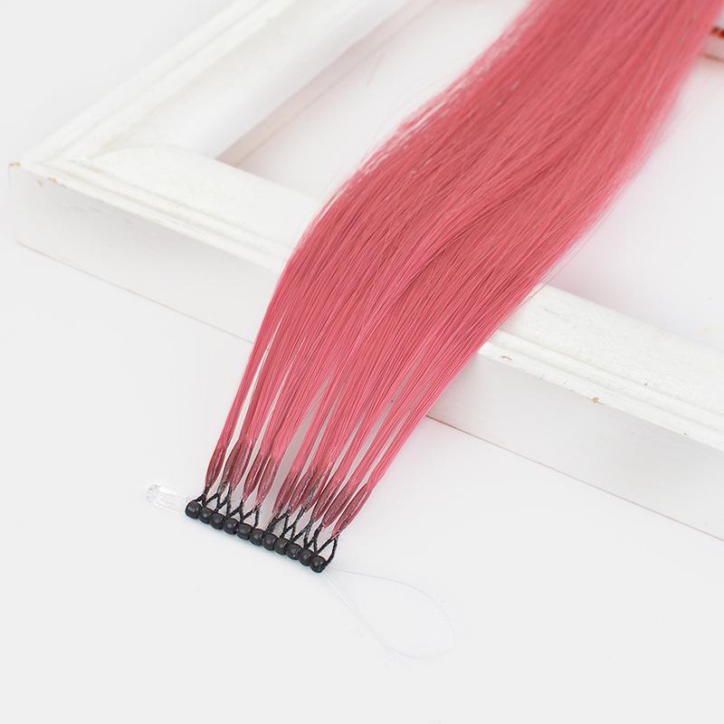 color hair extensions wig ear-hanging dyed hair extensions color stick hair extensions can process all kinds of color hair extensions