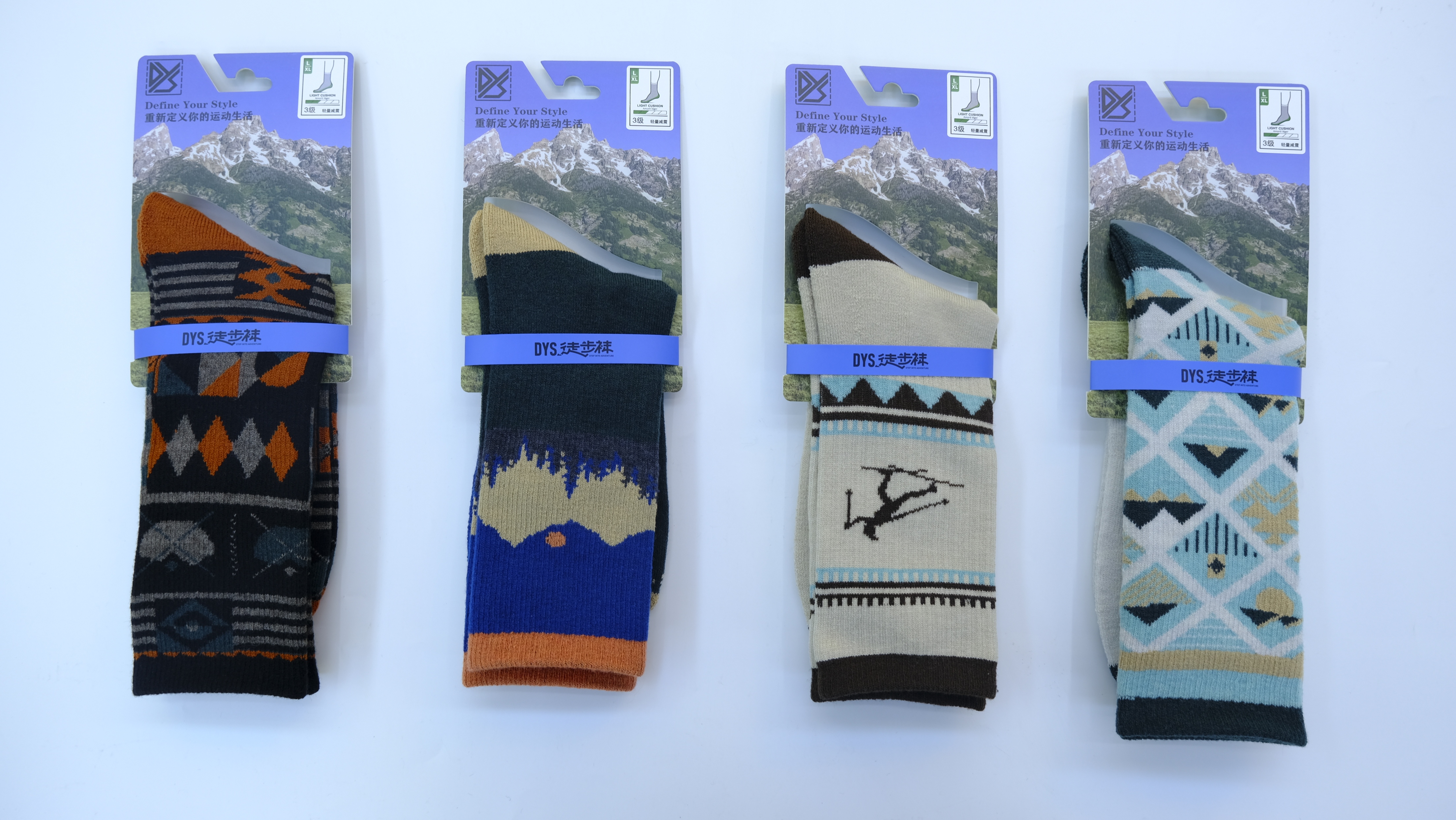 Dys Jacquard Wool Hiking Socks details Picture