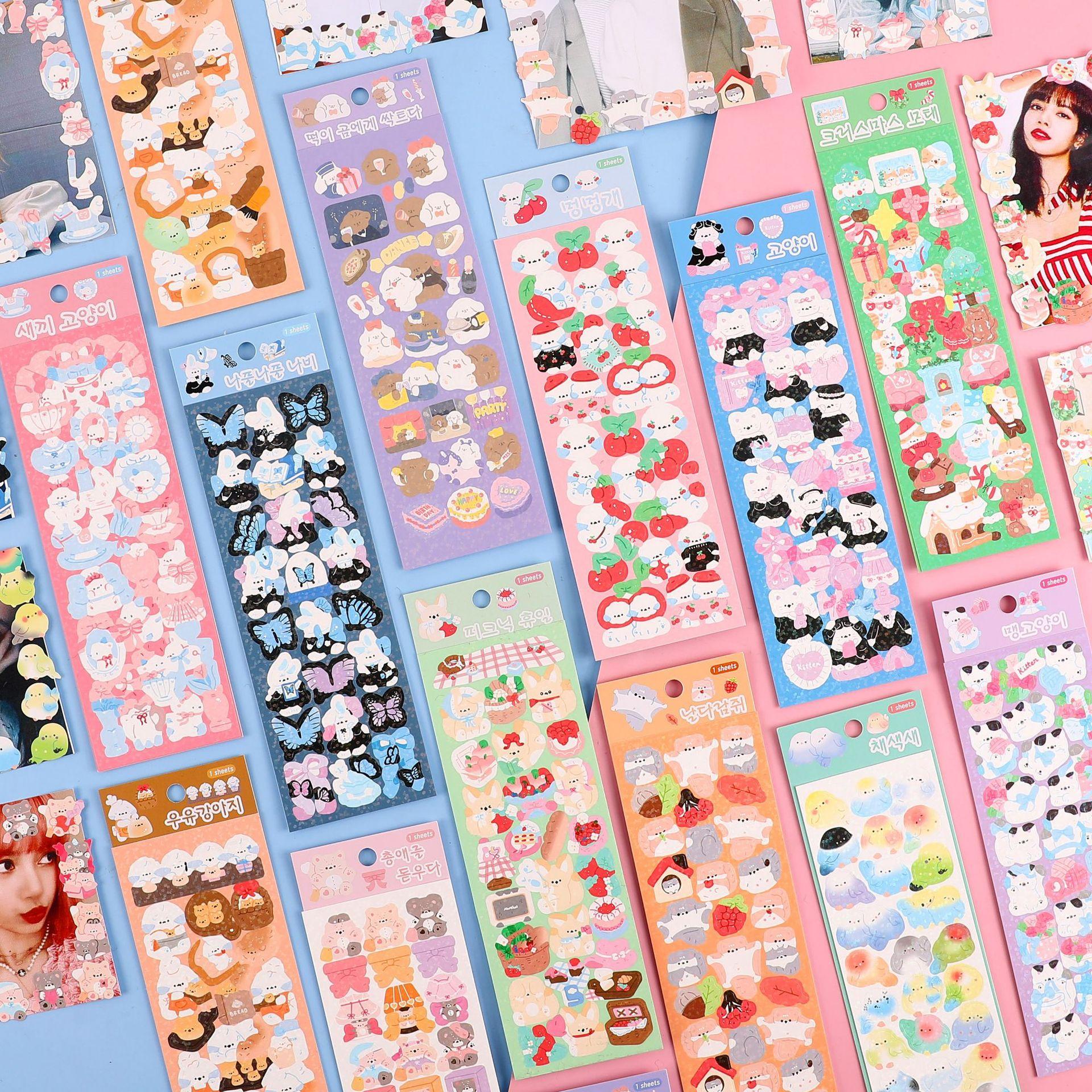 yueshen home pet collection strict player account stickers pvc waterproof cartoon stickers korean style notebook goka material wholesale Application Scenario