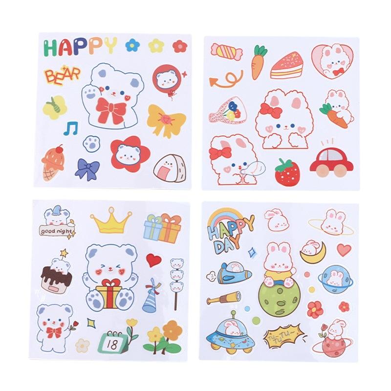cartoon stickers cup stickers waterproof transparent big belly cup thermos cup daily necessities stickers hand account account cute stickers Item Picture