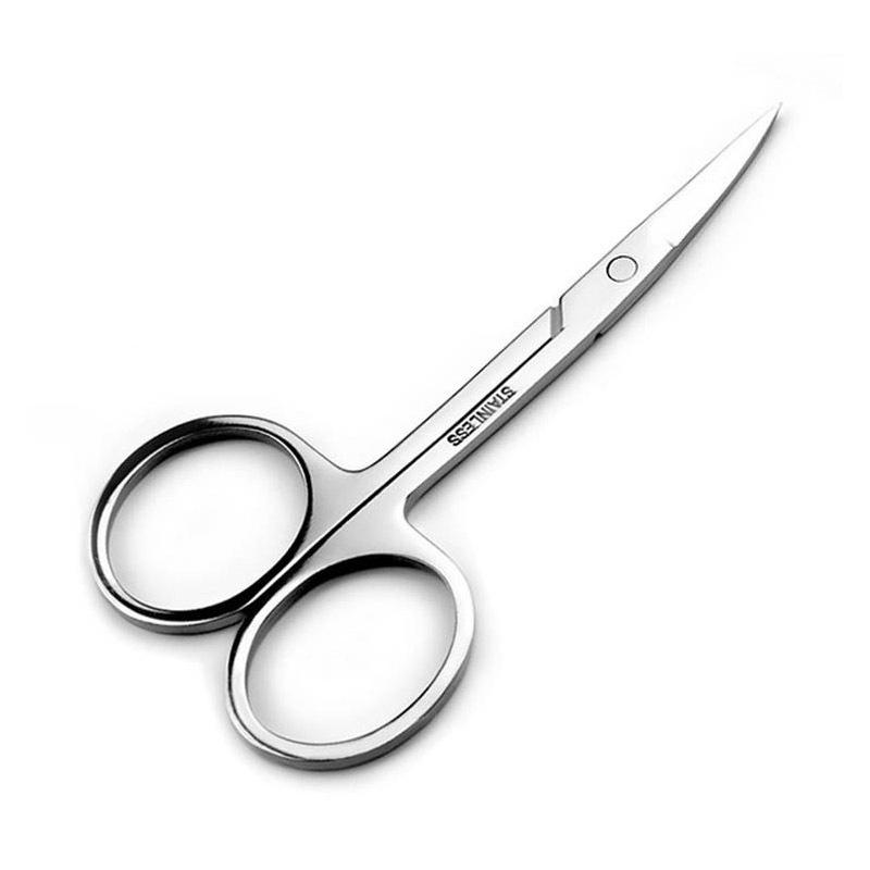eyebrow scissors eyebrow blade makeup scissors round toe vibrissac scissors pointed toe double eyelid stickers stainless steel beauty safety small scissors Item Picture